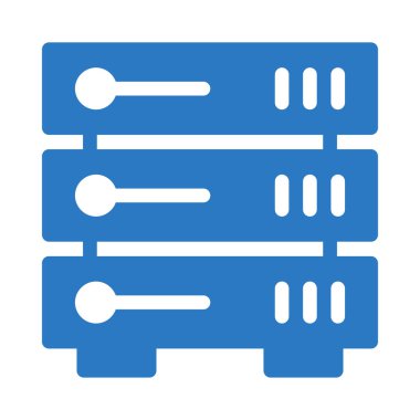 veritabanı glyph renk vektör simgesi