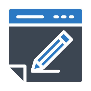 glyph renk vektör simgesi yazmak