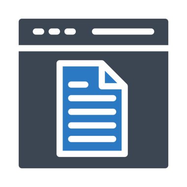 web dosyası renk çizgisi simgesi