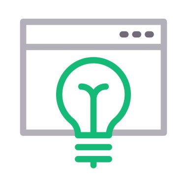 web fikir renk çizgisi simgesi