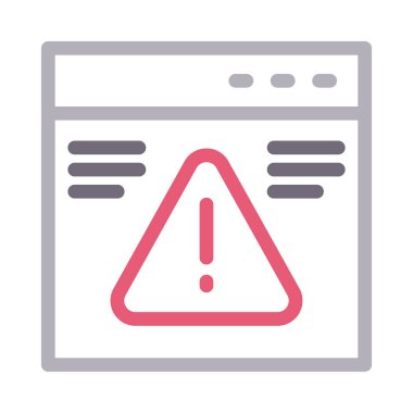 web uyarı renk çizgisi simgesi