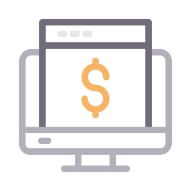 web ödeme renk çizgisi simgesi