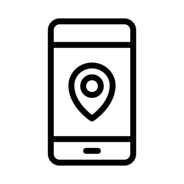 konum ince çizgi simgesi