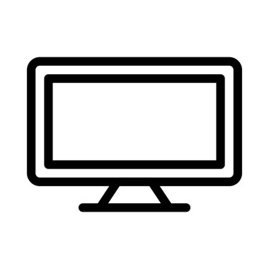 Monitör ince çizgi simgesini