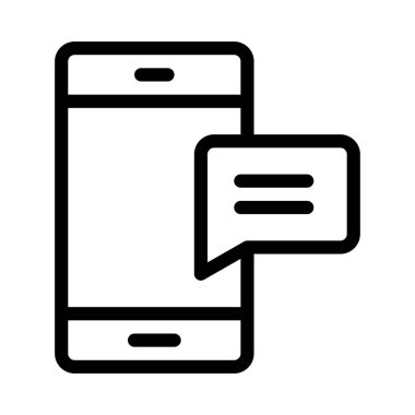 İleti ince çizgi simgesi