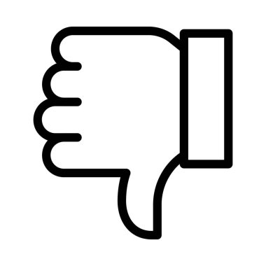 başparmak ince çizgi simgesi