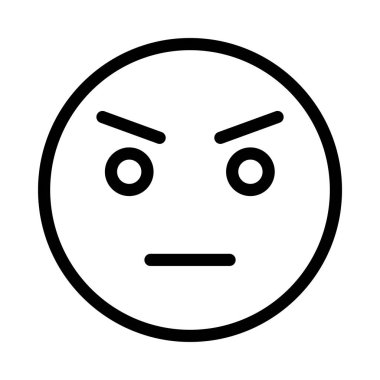 yüz ince çizgi simgesi