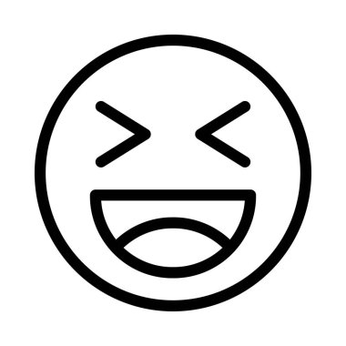 gülmek ince çizgi simgesi