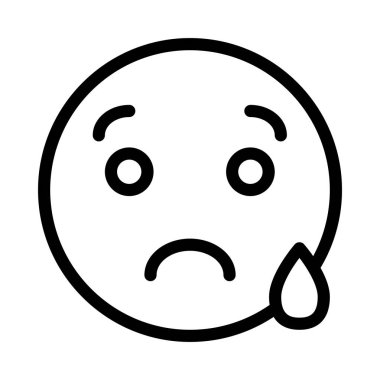 gülen ince çizgi simgesi