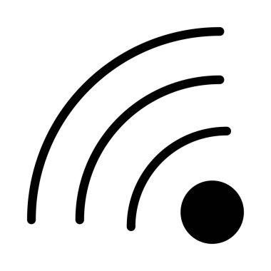 sinyal glyph düz simgesi