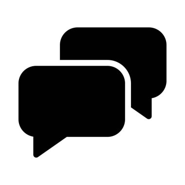 konuşma glyph düz simgesi