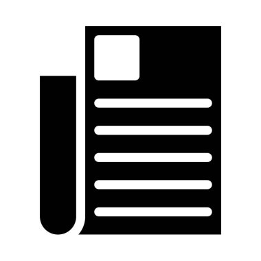 kağıt glyph düz simgesi