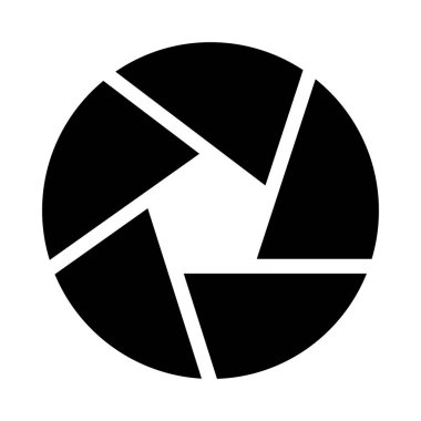 kamera glyph düz simgesi