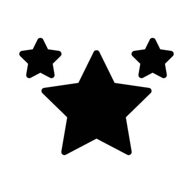 derecelendirme glyph düz simgesi