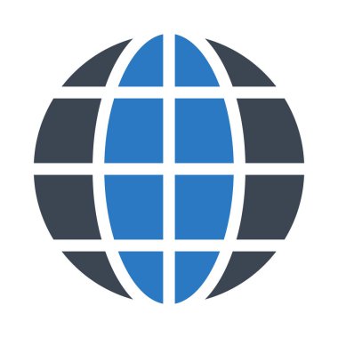 Dünya glif renk simgesi