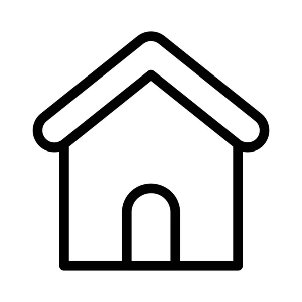 House Thin Line Icon — Stock Vector