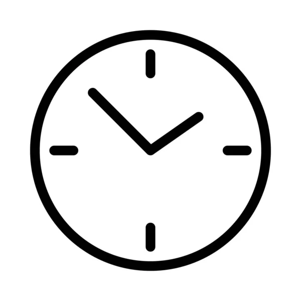 Reloj Delgada Línea Icono — Vector de stock