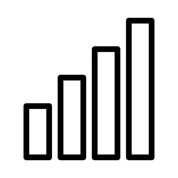 Ikon För Diagram Tunn Linje — Stock vektor