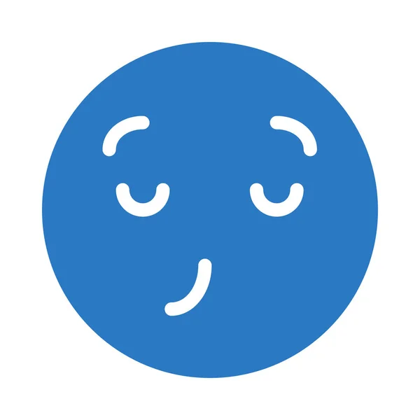 Face Glyph Color Icon — Stock Vector