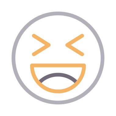 gülmek renk çizgisi simgesi