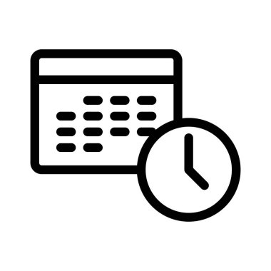 Saat ince çizgi simgesini