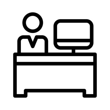 masa ince çizgi simgesi