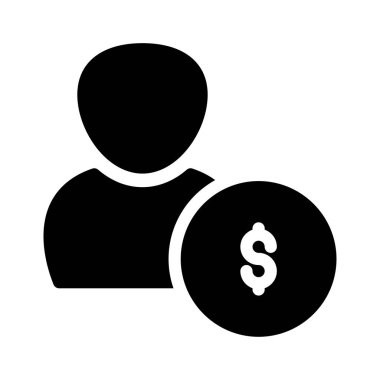 hesap glyph düz simgesi