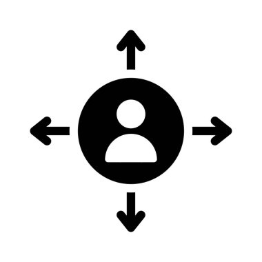 bağlı glyph düz simgesi