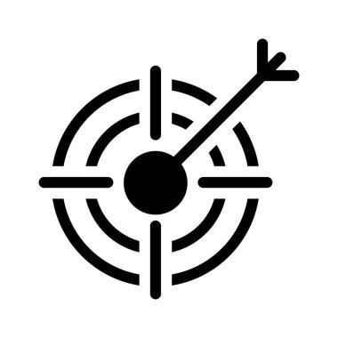 odak glyph düz simgesi