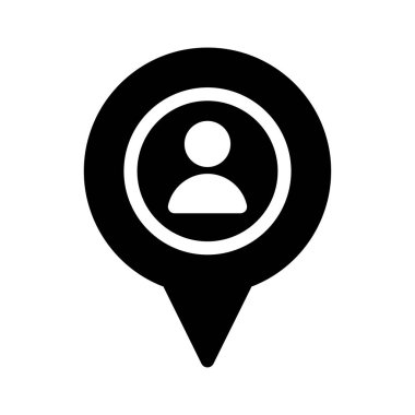 kullanıcı glyph düz simgesi