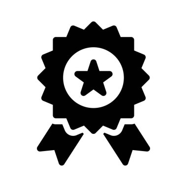 madalya glyph düz simgesi