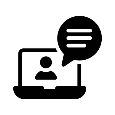 mesaj glyph düz simgesi