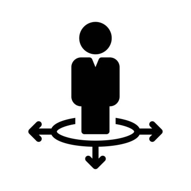 kullanıcı glyph düz simgesi