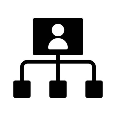 bağlantı glyph düz simgesi