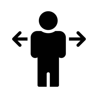 profil glyph düz simgesi