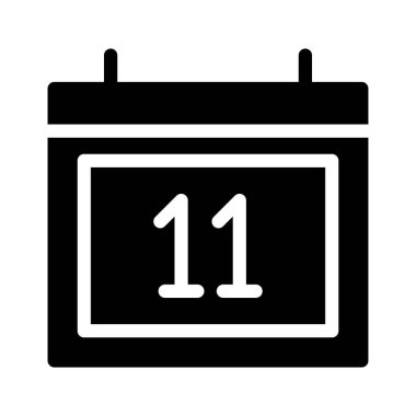 tarih glyph düz simgesi