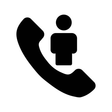 telefon glyph düz simgesi