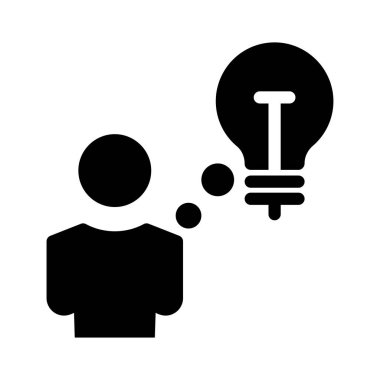 yaratıcı glyph düz simgesi