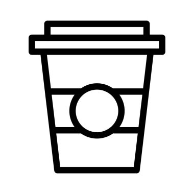 kağıt bardak ince çizgi simgesi