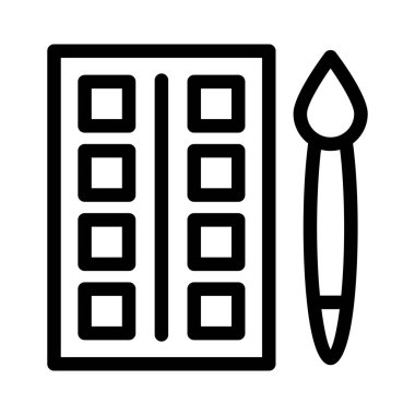 Fırça ince çizgi simgesi