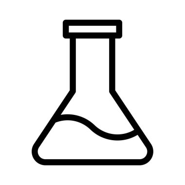 laboratuvar ince çizgi simgesi