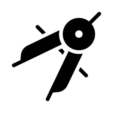 pusula glyph düz simgesi