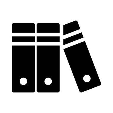 kütüphane glyph düz simgesi