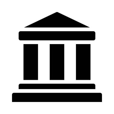 kolej glyph düz simgesi
