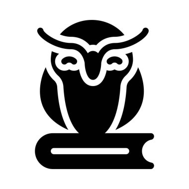 kitap glyph düz simgesi