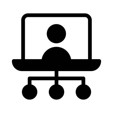 kullanıcı glyph düz simgesi