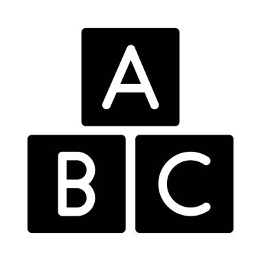 bloklar glyph düz simgesi