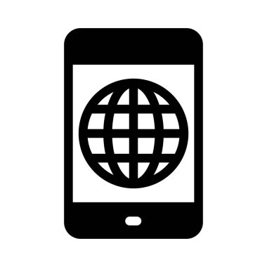 mobil glyph düz simgesi