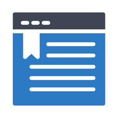 Web sayfası glif renk simgesi