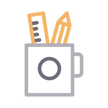 kalem kavanoz renk çizgisi simgesi